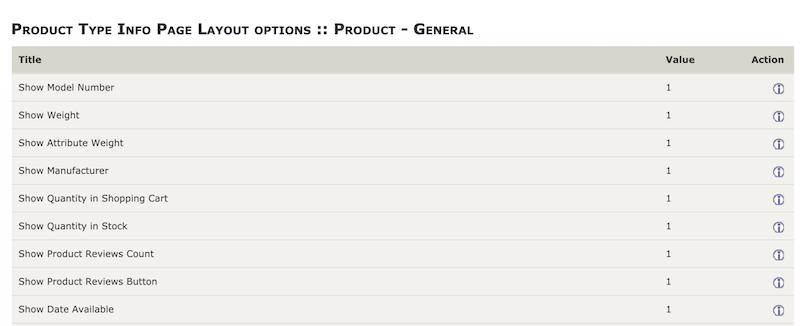 Layout Settings page